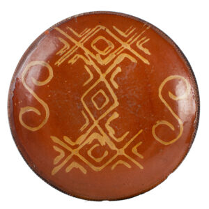 Redware Charger, Mid-Atlantic Region, Unusual Slip Decoration Inventory Thumbnail