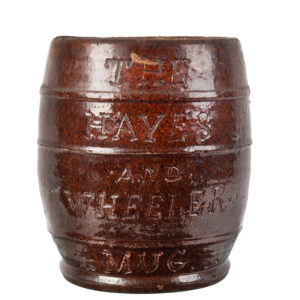 Redware Barrel Shape Tankard, Political Campaign, Hayes, and Wheeler Mug Inventory Thumbnail