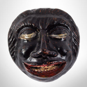 Redware Face Bank, Probably Pennsylvania, Cold-Painted Inventory Thumbnail