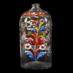 1466-79_Bottle-8-Sided-Enameled-Flower-Design