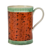 1490-7_2_Mocha-Mug,-Green-Band,-Black-Spots
