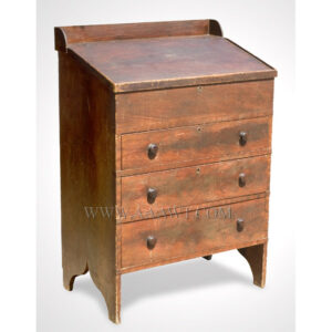 Desk, Stand Up, Original Paint, Hinged Top, Fitted Interior Inventory Thumbnail