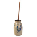1409-43_1_Stoneware-Butter-Churn,-5gal,-Fisher-&-Co,-Lyons,-NY
