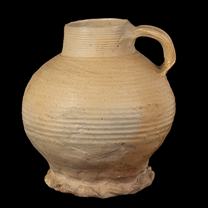 Sieburg Stoneware Jug, Bulbous, Thumb Crimped Base Inventory Thumbnail