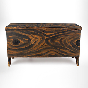 Paint Decorated Blanket Chest, Six Board Chest, Boldly Painted, Lively Energy Inventory Thumbnail