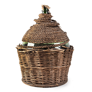 Large Demijohn Bottle, 28.5-Inch Free Blown Dame Jeanne, Carboy Inventory Thumbnail