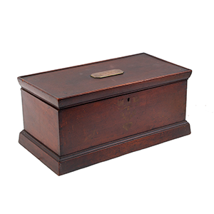 Amish Valuables Box, Stenciled Decoration, Tulips, Hearts & Birds Inventory Thumbnail