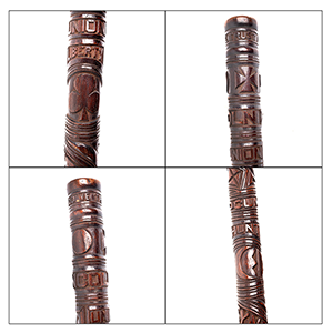 A Civil War Memento – Carved Walking Stick, Masterpiece Cane Inventory Thumbnail