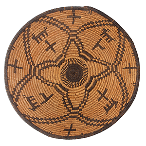 Western Apache Tray, Native American Pictorial Basket, Finely Woven Inventory Thumbnail