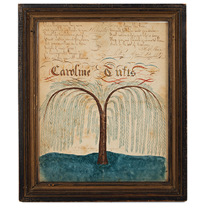 Mourning Picture and Acrostic Poem by S.E. Moor, Dated 1827 Inventory Thumbnail