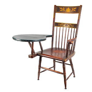 Windsor High-Slat-Back Writing-Arm Chair, Original Paint Decorated Surface Inventory Thumbnail