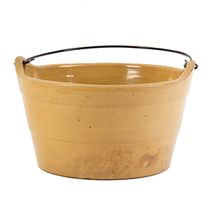 Yellow Ware Keeler with Bail Handle Inventory Thumbnail