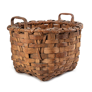 Nineteenth Century Splint Work Basket, Gathering Basket, Oyster Basket Inventory Thumbnail