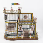 1210-87_1_Tin-Painted-Bird-Cage,-Original-Paint