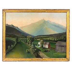 House Portrait & its Environs, Fields, Train, Mountain Fishing, Bridge, Orchard Inventory Thumbnail