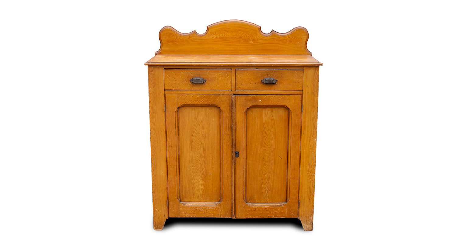 Country Farmhouse Server – Cupboard – Original Paint, Faux Grained