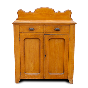 Country Farmhouse Server – Cupboard – Original Paint, Faux Grained Inventory Thumbnail