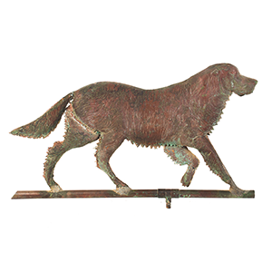Molded Copper Weathervane, Ranger, Setter Weathervane, “McDona’s Ranger” Inventory Thumbnail