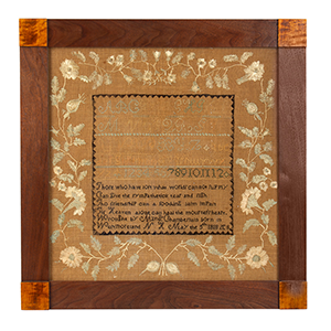 Needlework Sampler by Mary Chamberlain, Westmoreland, New Hampshire Inventory Thumbnail