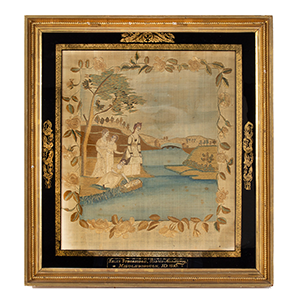 Sally Strobridge, Fine and Rare Embroidered and Painted Silk Picture Inventory Thumbnail
