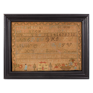 Needlework Sampler by Eunice D. Delano, Williamstown, VT, 1822 Inventory Thumbnail