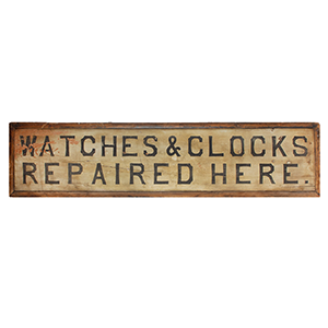 Trade Sign, Watches & Clocks Repaired Here Inventory Thumbnail