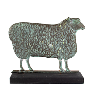 Molded Sheet Copper Cotswold Ewe Weathervane by Cushing Inventory Thumbnail