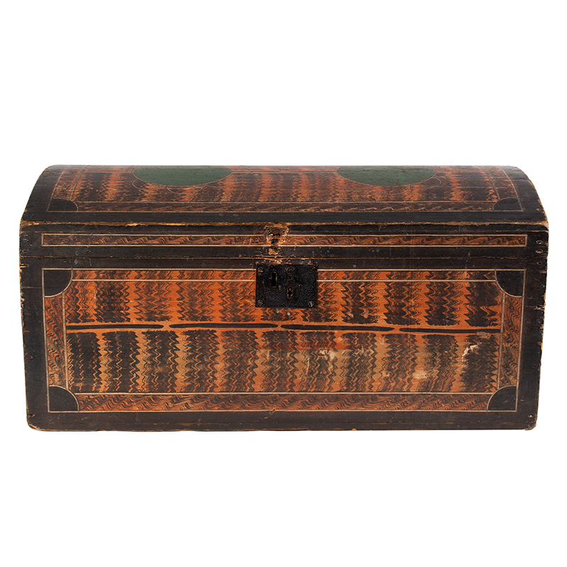 Paint Decorated Dome-Top Trunk Inventory Thumbnail