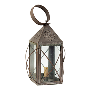Punched and Pierced Sheet Iron Candle Lantern Inventory Thumbnail