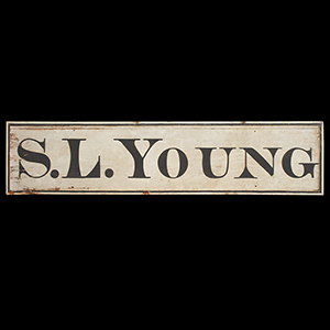 Nineteenth Century Trade Sign, S. L. Young Inventory Thumbnail