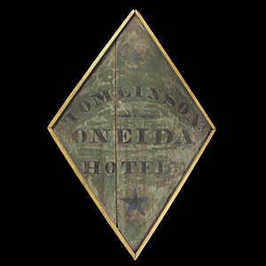 Tomlinson’s Hotel Wooden Trade Sign, Schmaltz Inventory Thumbnail
