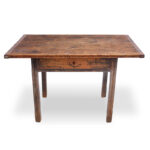 956-42_2_MA-Chippendale-Tap-Table,-Origingal-Paint,-Scrubbed-Top
