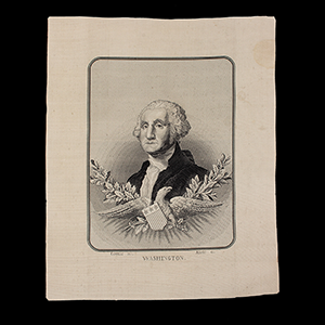 Rare George Washington Jaquard Portrait on Silk by François Carquillat Inventory Thumbnail