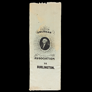 Know-Nothing Party Ribbon Featuring George Washington Inventory Thumbnail