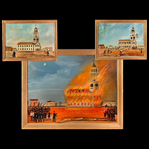 The Destruction of the Church in Bath, Maine by the Know-Nothings, Three Paintings Inventory Thumbnail