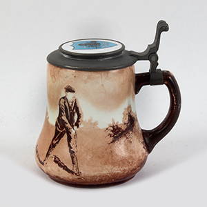 Porcelain Golf Stein, Lid insert for Columbia University, by O’Hara Watch Dial Co. Inventory Thumbnail