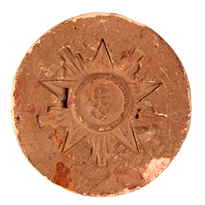 Clay Medallion from Petersburg Battlefield with Abraham Lincoln Bust Inventory Thumbnail