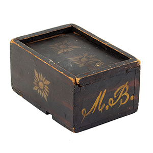 19th Century Slide Lid Box, Original Painted Surface Inventory Thumbnail