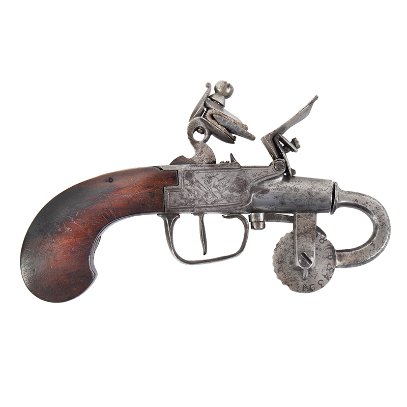 Flintlock Eprouvette, Boxlock Gunpowder Tester Probably by Richard Clarke