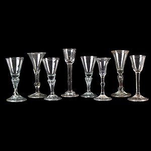 Eight Georgian Colorless Glass English Drinking Glasses Inventory Thumbnail