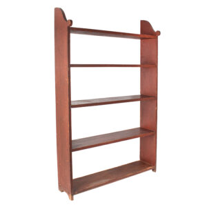Case of Shelves, Bookcase in Red Paint Inventory Thumbnail