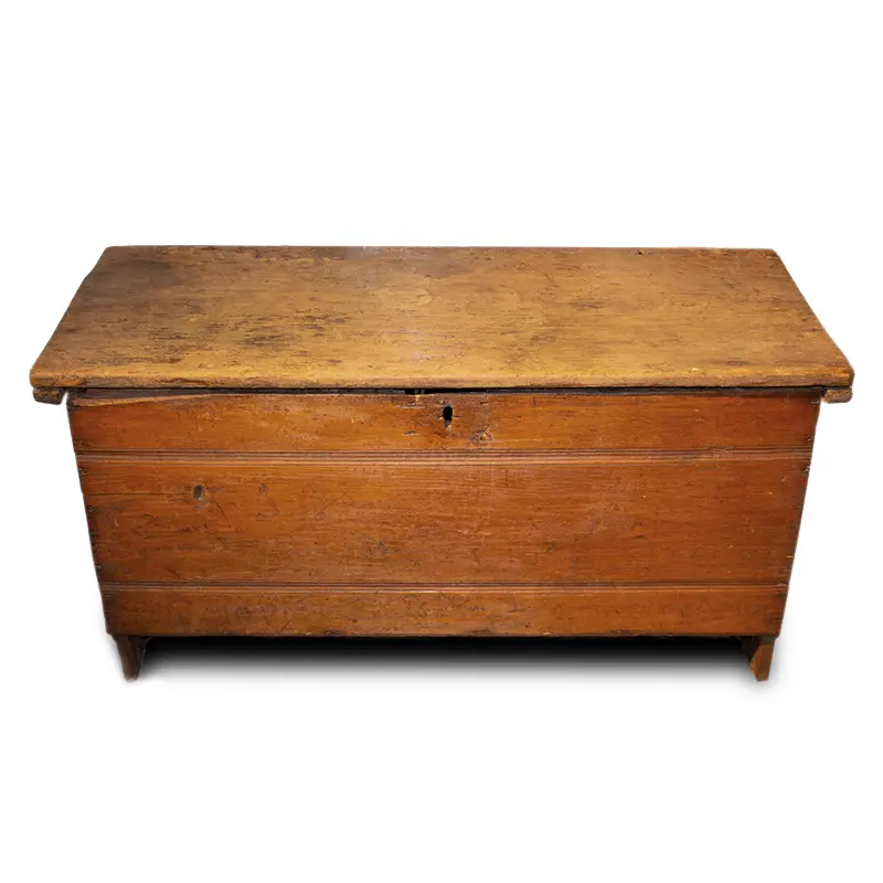 Shadow Molded Original Red Paint Blanket Chest