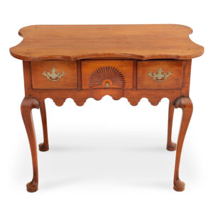 Queen Anne Carved Cherrywood Dressing Table, Lowboy Inventory Thumbnail