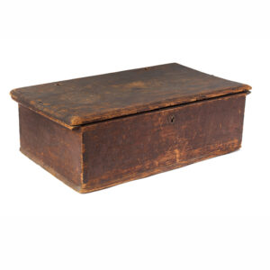 Bible Box, Tabletop Box in Original Dry Red Paint Inventory Thumbnail