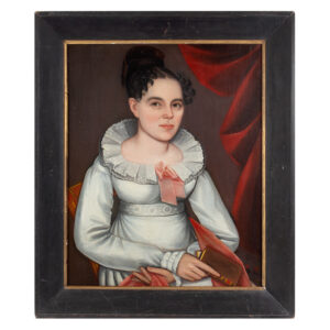 Ammi Phillips, Portrait – Beautiful Lady in White Inventory Thumbnail