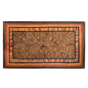 Large Abstract Hooked Rug Inventory Thumbnail