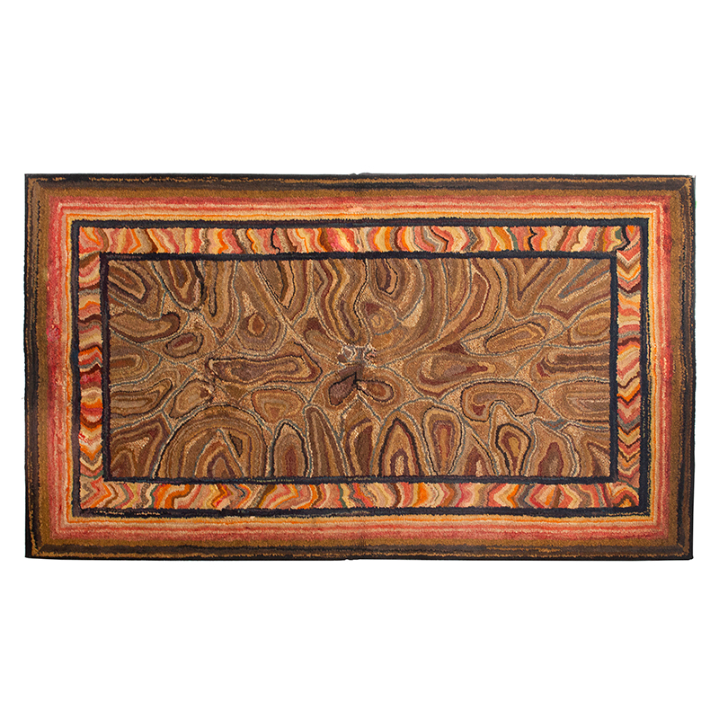 Large Abstract Hooked Rug