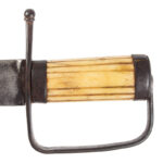 1025-5_3_Sword,-Hanger,-Rev-War-D-Guard,-Reeded-Bone-Handle