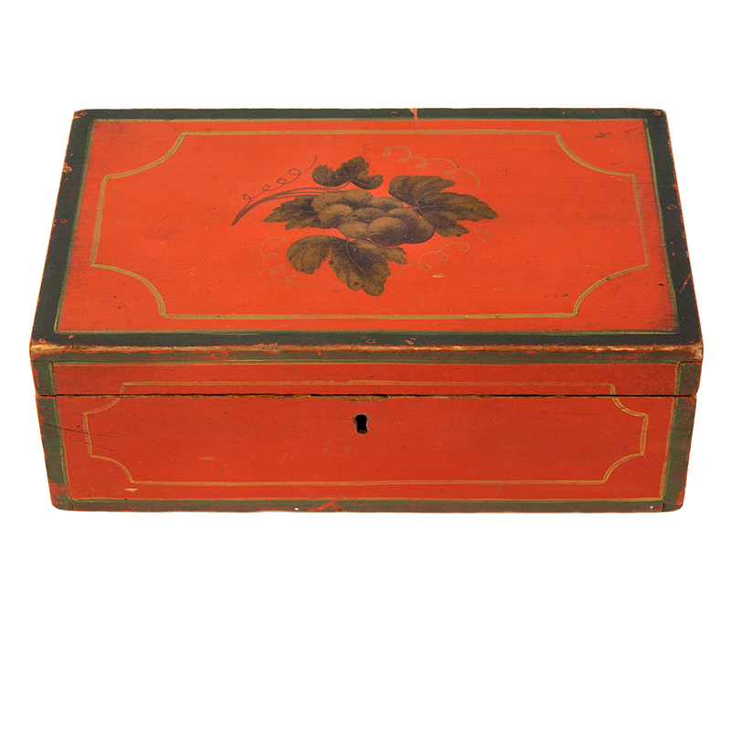 A Paint Decorated Trinket Box, Dresser Box