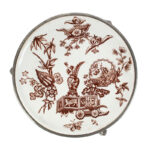 904-59_1_Tea-Tile-in-Pewter-Frame,-Dunham-&-Sons